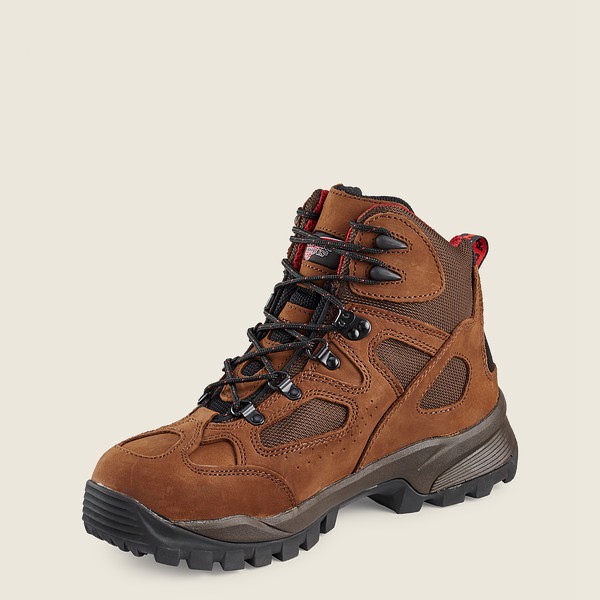 Red Wing Hiking Boots Mens Brown - Truhiker - 6-inch Waterproof Safety Toe - 7564389-YD